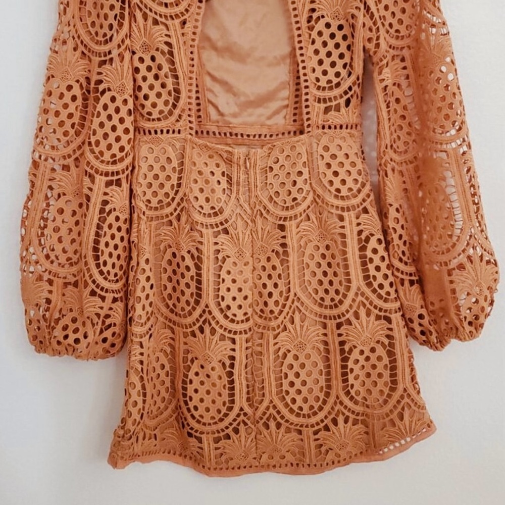 Sage + Paige Take Me To The Tropics Pineapple Rose Mini Dress Womens Medium NWOT - Picture 7 of 16